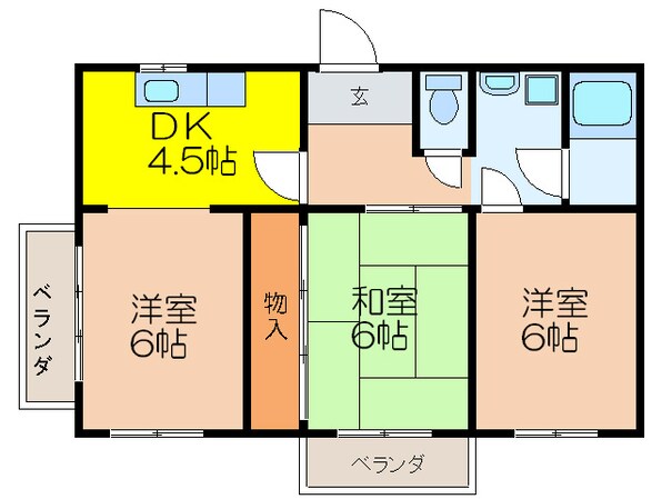 大沢マンションの物件間取画像